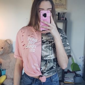 Graphic camouflage dress/shirt